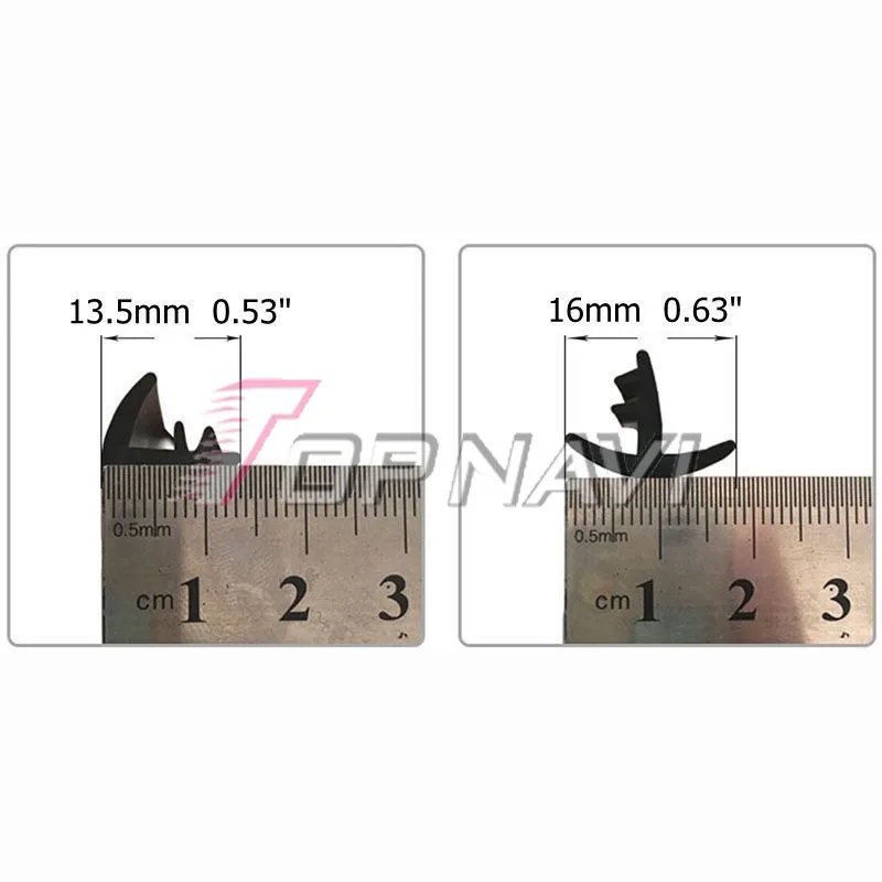 Rubber 1.6m Soundproof Dustproof Sealing Strip for Auto Car Dashboard Windshield 13