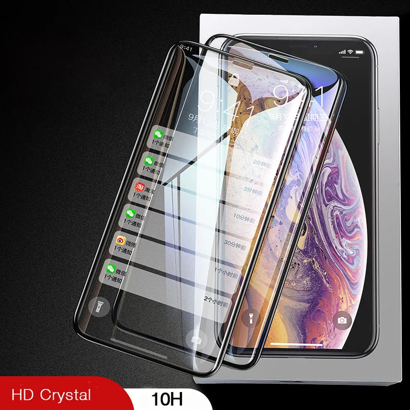 10H Защитное стекло для iPhone X Xs XR XsMax на iphone R XS MAX Защитная пленка экрана защита