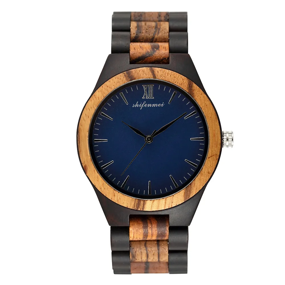 

2018 New Arrivals Watches Male Female Men's Environmental Wood Color Watch Wood Watch Black Sandalwood Watch Clock