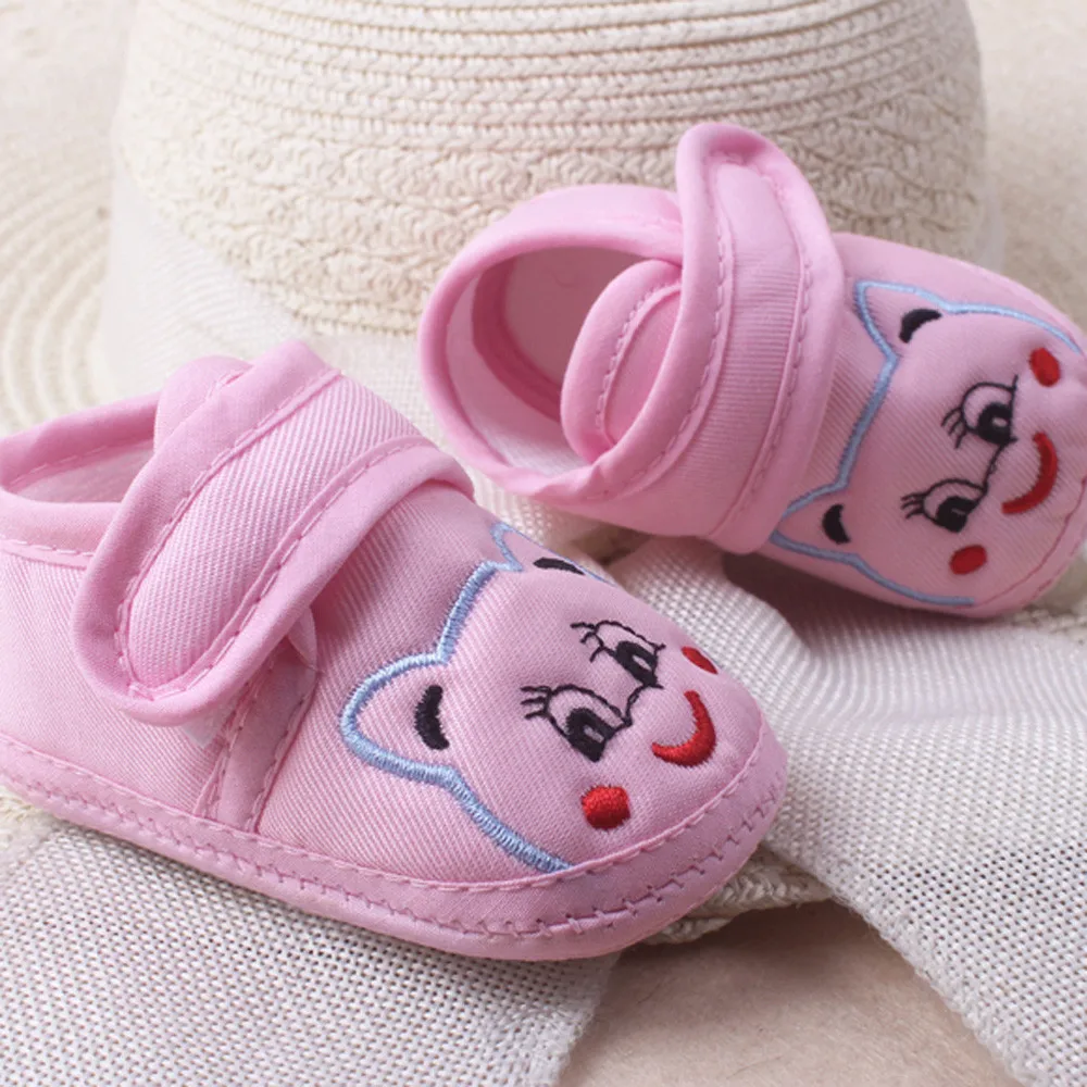 Обувь для новорожденных девочек и мальчиков; милая Нескользящая повседневная обувь с мягкой подошвой; удобная обувь для малышей