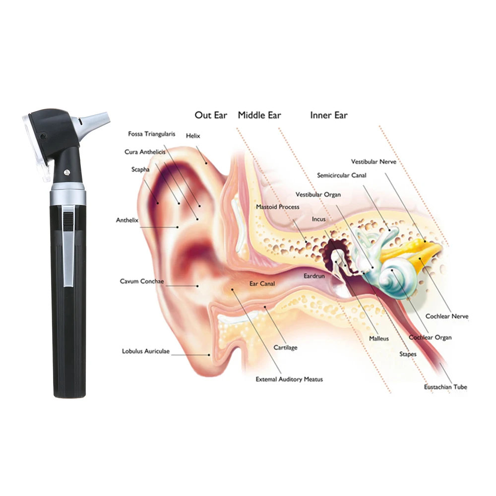 Otoscope оптоволоконный светодиодный Otoscopes 3X True View полный спектр Домашний медицинский уход за ушами диагностический набор для взрослых детей FDA CE