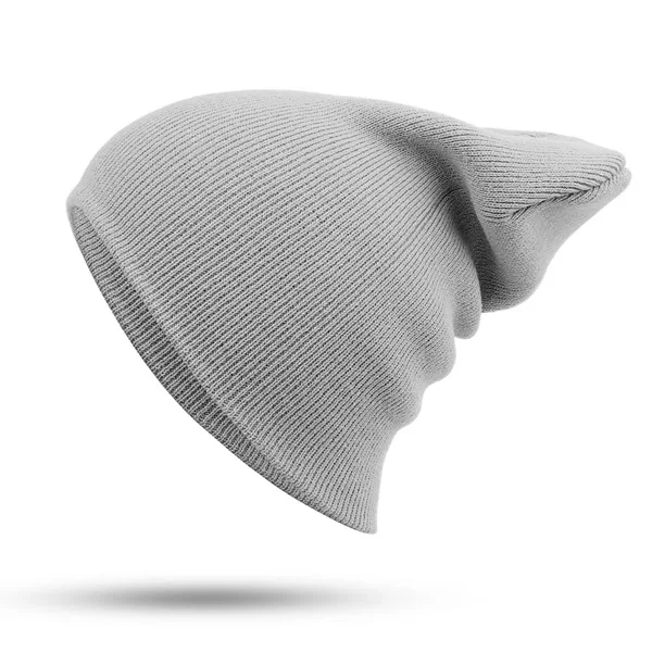 Light Gray Женская шапка унисекс из смесового хлопка, однотонные теплые мягкие вязаные шапки в стиле хип-хоп, мужские зимние шапки, женские шапки Skullies Beanies для девочек - Цвет: Light Gray