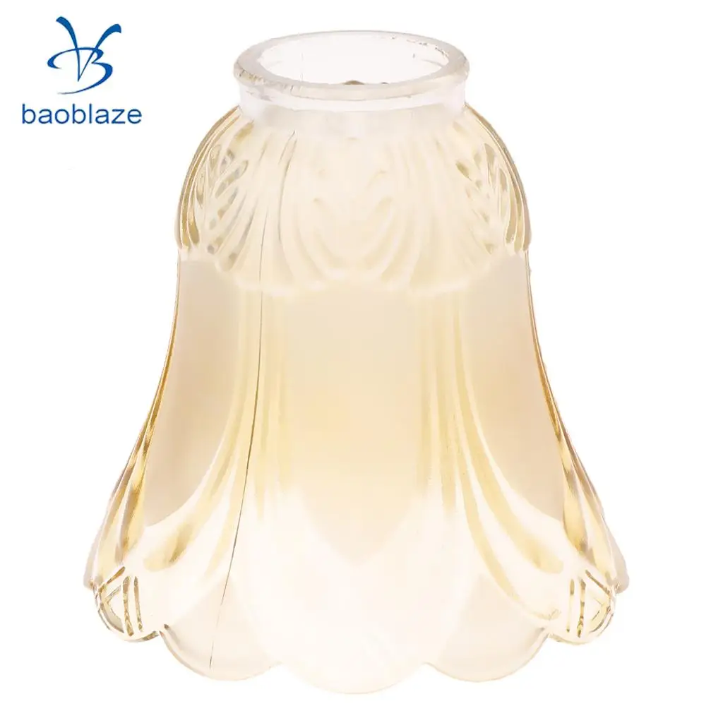 Replacement Ceiling Fan Vanity Chandelier Frosted And Clear Glass Shade #1
