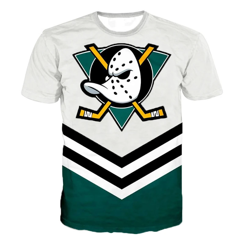 

2019 Summer Men Women 3D Print Anaheim Duck T Shirt Short Sleeve Boy Harajuku Fashion Casual Streetwear Camisetas Hombre T Shirt
