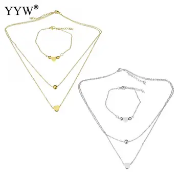 

Fashion Stainless Steel Jewelry Sets bracelet & necklac