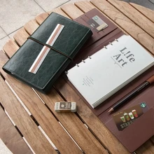 Ретро Бизнес спиральная переноска блокнот канцелярская Книга