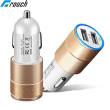 Crauch 5V 2.1A двойной USB Автомобильное зарядное устройство металлический сплав Быстрый автомобильный адаптер зарядного устройства для телефона для iPhone Xiaomi samsung huawei htc LG зарядное устройство