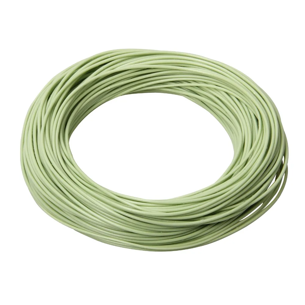 Dt 1 2 3 4 5 6 7 8 9F يطير خط الطحلب الأخضر 100ft مزدوج تفتق يطير خط الصيد