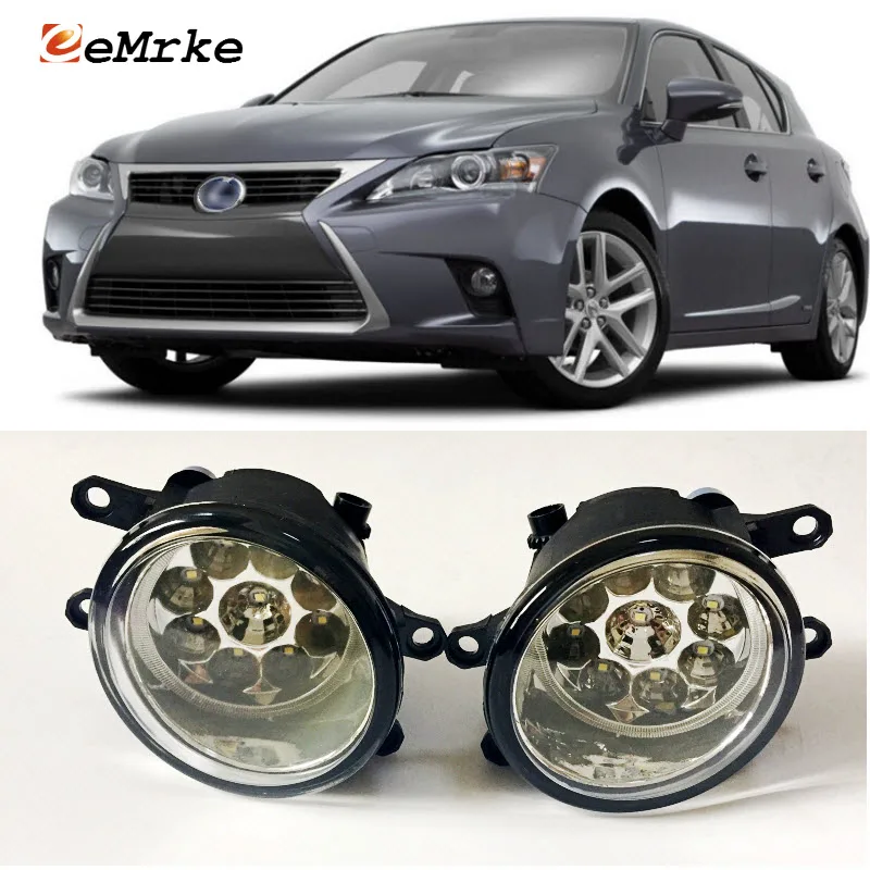 

EEMRKE For Lecus CT 200h CT200h 2011-2015 Car-Styling SMD 9-Pieces Led Halogen Fog Lights 12V 55W Fog Head Lamp