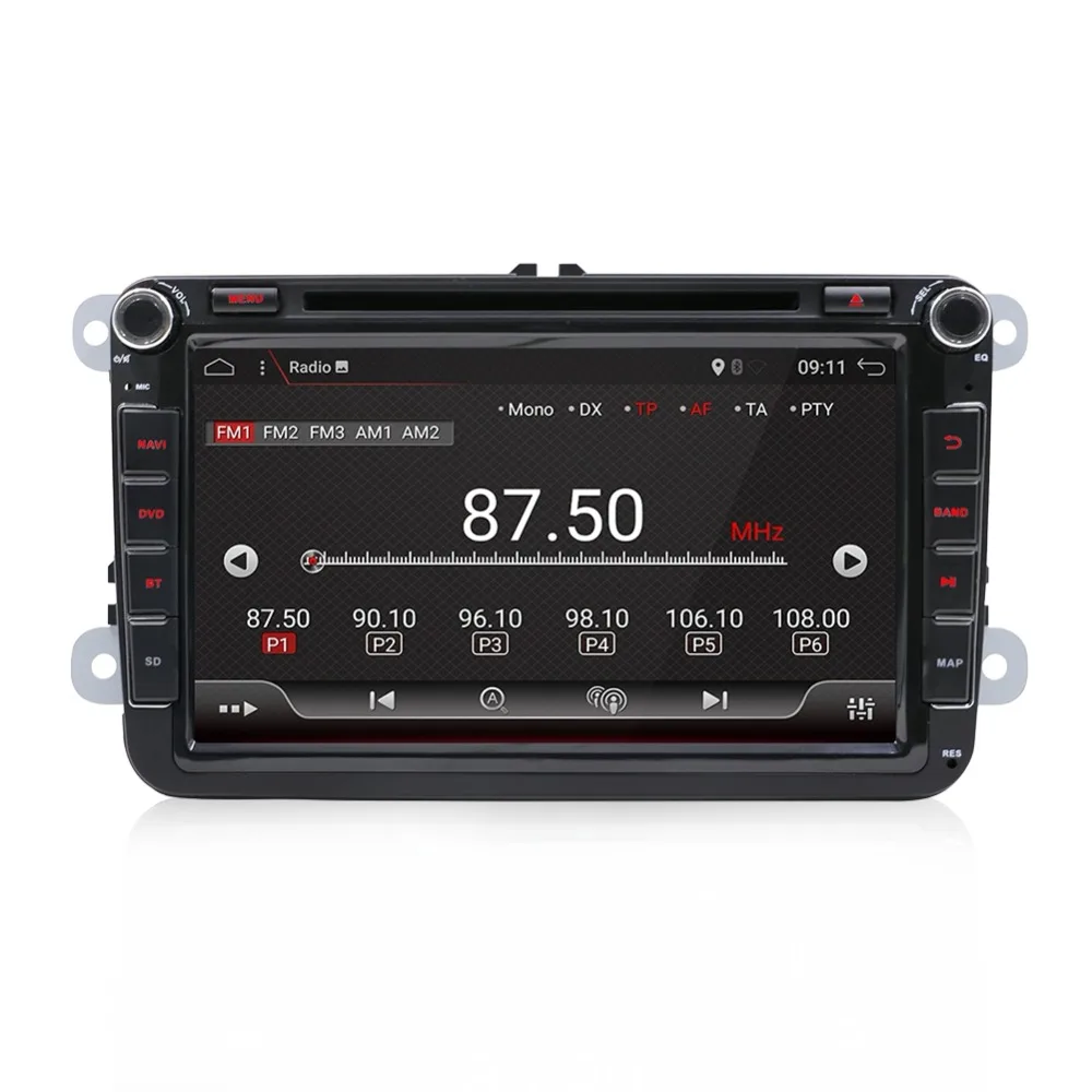 Discount Android 7.1 8" 2 din Car DVD GPS 3G/4G radio stereo player SWC for Volkswagen VW golf 6 touran passat B7 sharan Touran polo seat 2