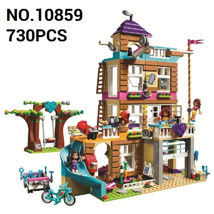 

BELA 10859 Friends 730Pcs toys for children Girls Series Friendship House Set Building Blocks Bricks Kids Gifts Christmas gift