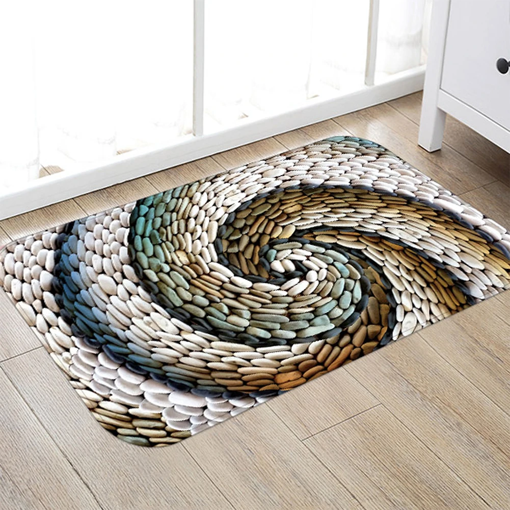 

Hallway Kitchen 3D Printing Door Mat Carpet Decorative Easy Clean Home Bathroom Soft Anti Slip Absorb Water European Style