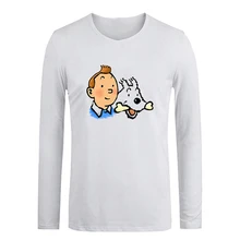 Tintin And Snowy Interesting Origin Characters Funny T Shirt for Men Women Muscle Man T-shirt Girl’s Boy’s Tshirt Holiday Tops
