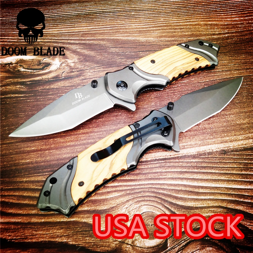 

200mm 5CR15MOV Blade Quick Open Knives Folding Knife Pocket EDC Knife Camping Outdoor Hunting Hiking Knives Garden Hand Tool