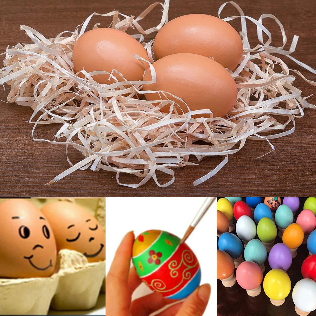 2019 Best Selling High Quality Unfinished Flat Bottom Wooden Easter Craft Eggs Display Smooth Ready To Paint And Decorate | Дом и сад
