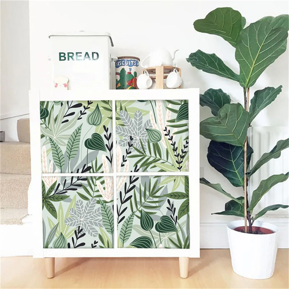 66 سنتيمتر x 66 سنتيمتر جديد الأخضر النباتات ملصقات جدار لديكور المنزل غرفة المعيشة خزانة رف للماء الشارات صديقة للبيئة خلفيات
