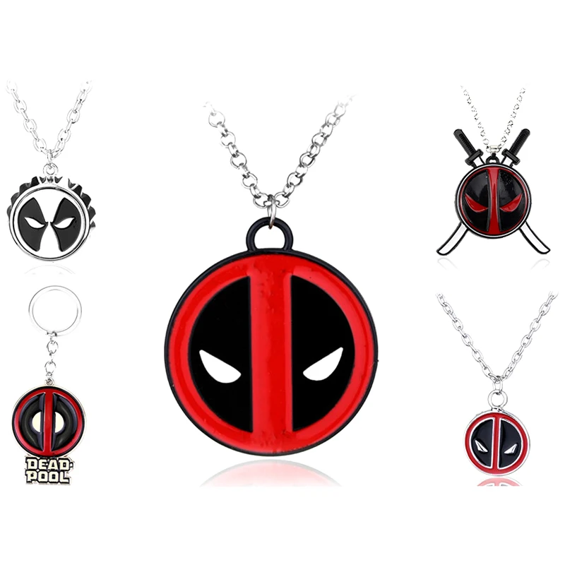 

Marvel Movie Deadpool Mask Bottle Opener Pendant Necklace The Avengers Endgame Superhero Statement Necklaces Jewelry Gift Fans