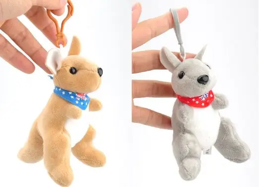 The scarf Australian kangaroo fluffy widgets that doll Small pendant stuffed kangaroo machine doll mixed model