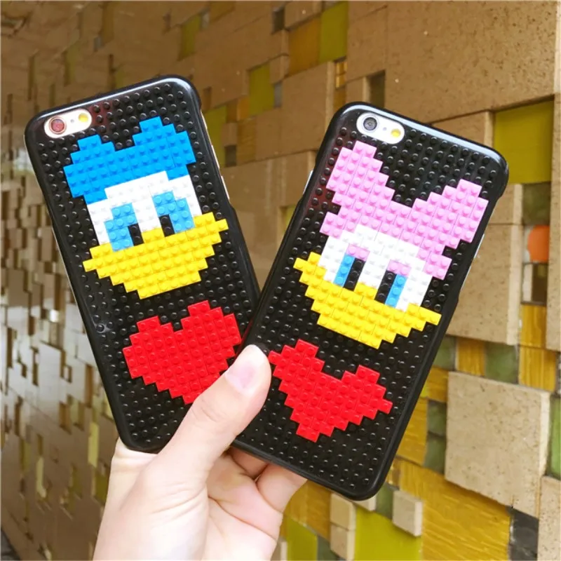 Роскошный чехол с единорогом для пары сделай сам iPhone 11 Pro 7 X 8 6P 3D строительными