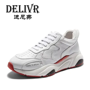 

Delivr Running Shoes Men Sneakers 2019 White Fashion Mens Shoes Casual Luxury Mens Shoes Genuine Leather Sport Shoes Men's