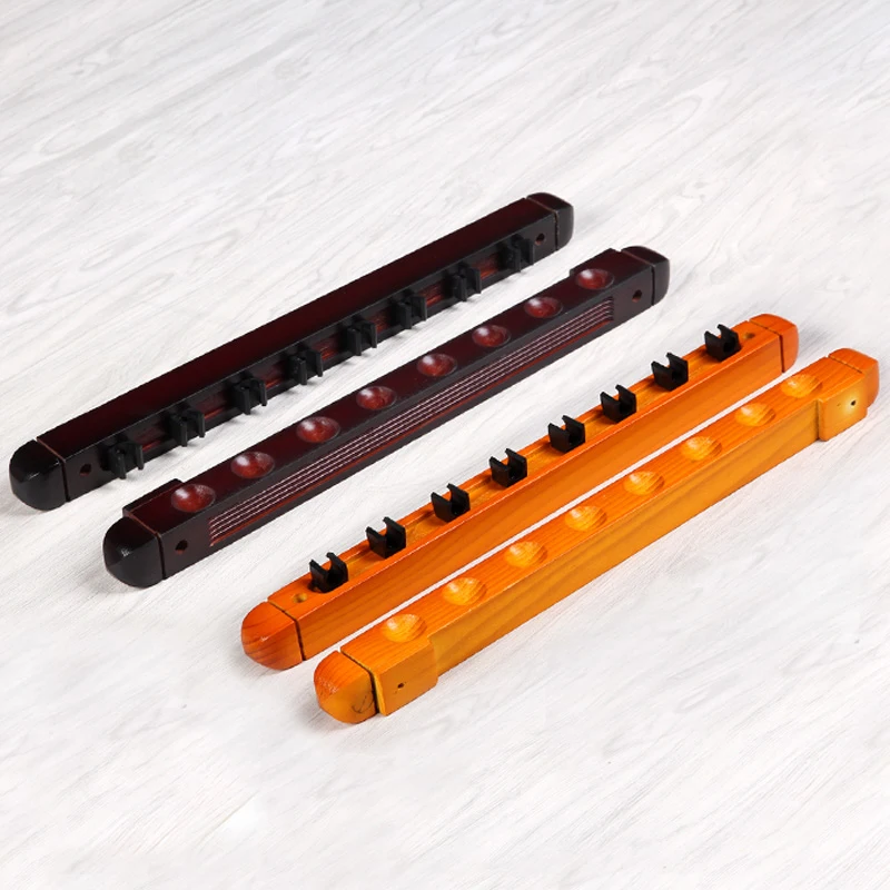 

Professional Pool Cue Snooker Cue Rack 8 Holes Two Colors Options Solid Wood High Quality Billiard Accessories 2019