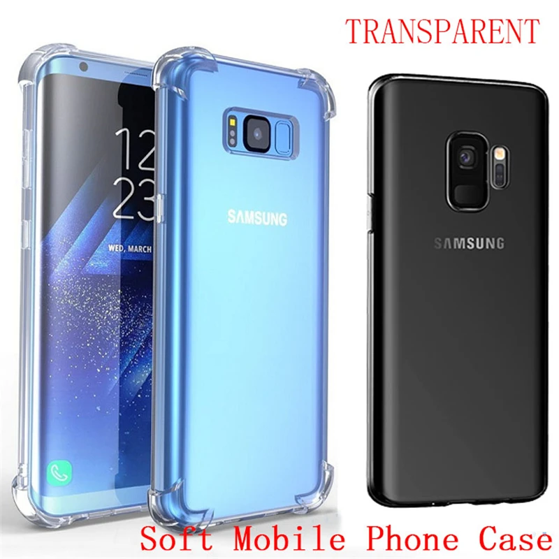 Противоударный прозрачный мягкий Силиконовый противоударный чехол для Samsung Galaxy