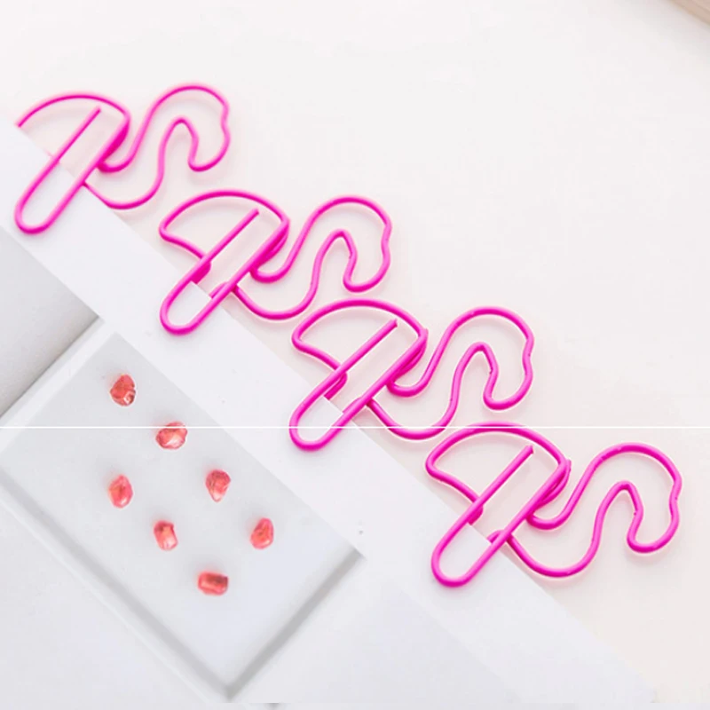 Clipes de Papel Marcador e Encadernação para Documento Escola e Escritório Fornecimento por Atacado Lote Adorável Animal Rosa Flamingo Metal 100 Pçs - 7 100 pçslote adorável animal rosa flamingo metal