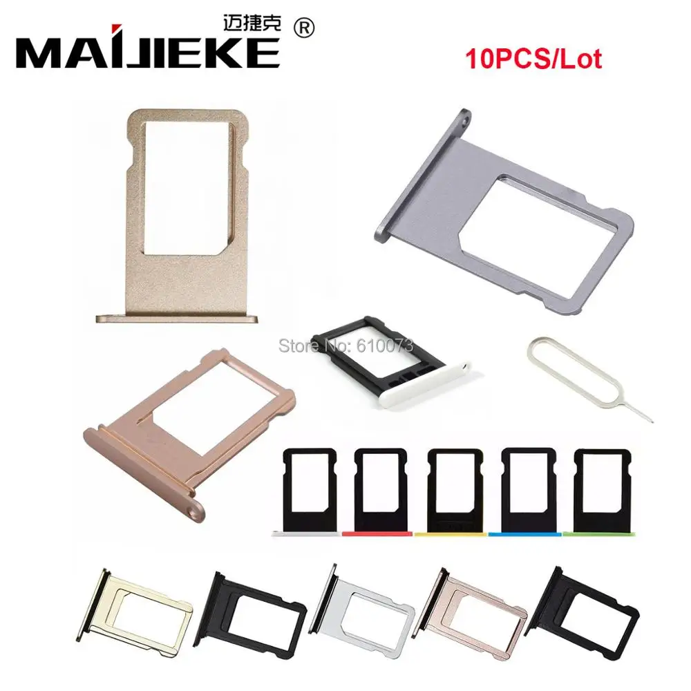10pcs Lot Maijieke New Oem Sim Card Tray For Iphone X 8 7 6s 6 Plus 5s 5c Sim Card Slot Holder Replacement Parts Eject Pin Sim Card Slot Sim Card Slot Trayparts Tray Aliexpress