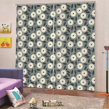 

Flower Curtain Luxury Blackout Window For Living Room Bedroom Drapes Cortina Rideaux Customized size AP9