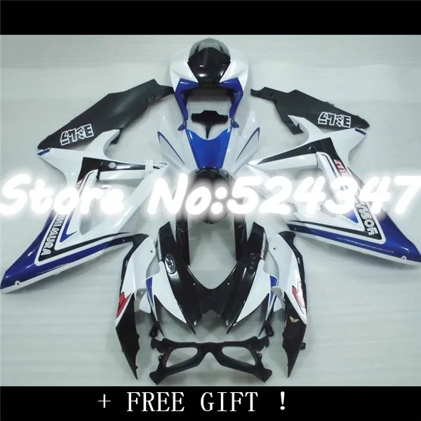 B инъекция для A синий белый черный горячий 08-10 GSXR750 GSXR 600 750 K4A63 GSXR600 K8 08 09 10 2008 2009 2010
