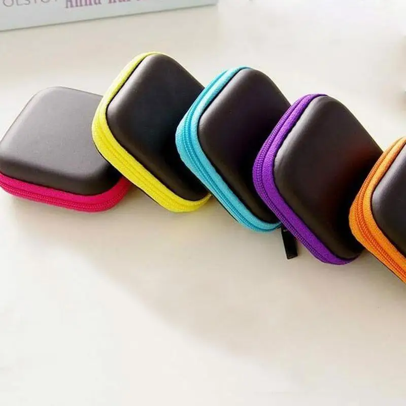 

1pc Mobile Phone Data Cable Charger Storage Box Headset Package Storage Bag Portable Earbuds Pouch Box Storage Organizer