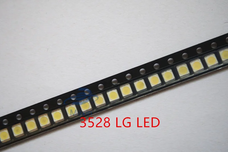 500 шт./лот 3528 2835 3 в SMD светодиодные Бусины 1 Вт LG 100LM холодный белый для телевизора с