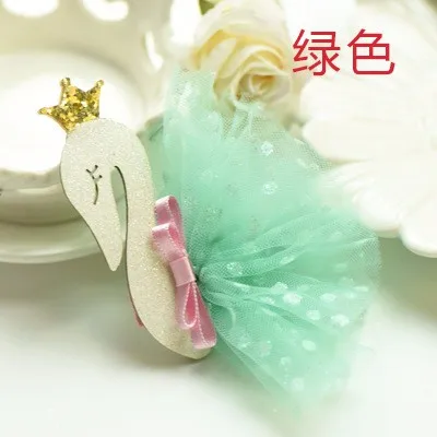 240 шт./партия, заколки для волос принцессы с изображением маленького лебедя