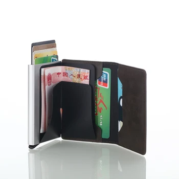 

New Automatic Pop Up Credit Card Holder Men Aluminum Alloy Business ID Card Holders Slim Wallet for Men Fashion card holder