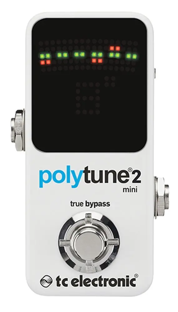 TC Electronic PolyTune 2 Mini Polyphonic Tuning Pedal Small-format Guitar Tuner Pedal 3 Chromatic Tuning Modes - Guitar Only