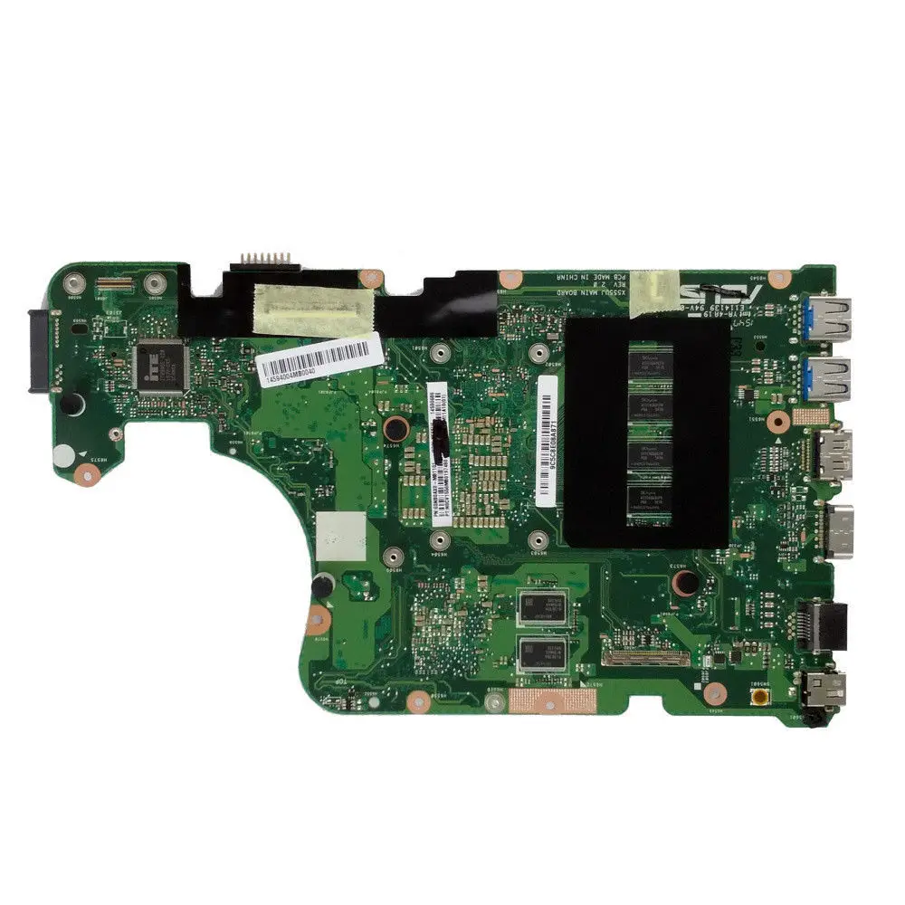  X555UJ REV:2.0 Laptop Motherboard For Asus A555U K555U V555U X555U X555UJ X555UF X555UQ with 4GB RA