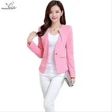 Autumn Women Slim Blazer Coat 2016 New Fashion Casual Jacket Long Sleeve One Button Suit Ladies Blazers Work Wear