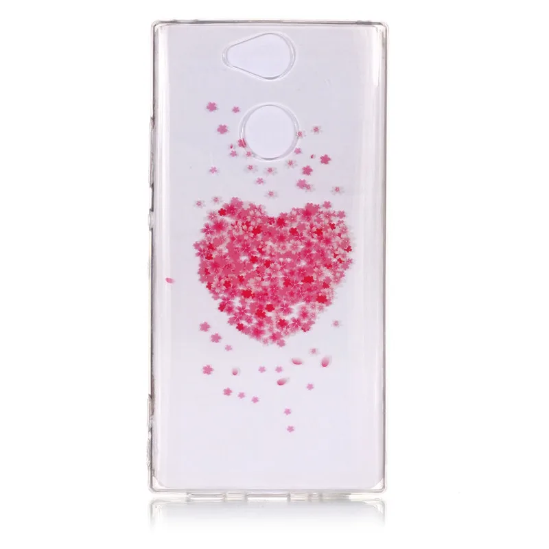 Цветочные Розы мягкий прозрачный TPU IMD Телефон чехол для sony Xperia XA2 случае Etui Капа