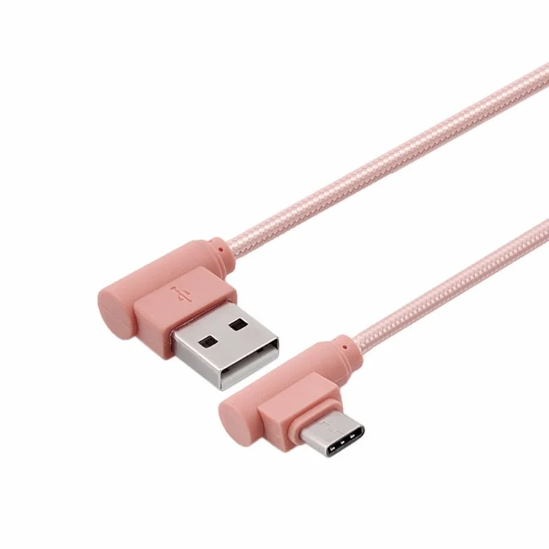 USB 3,1 type C Мужской 90 градусов под прямым углом к USB 2,0 Тип Быстрая зарядка и синхронизация данных нейлоновые плетеные кабели для мобильных телефонов горячая распродажа