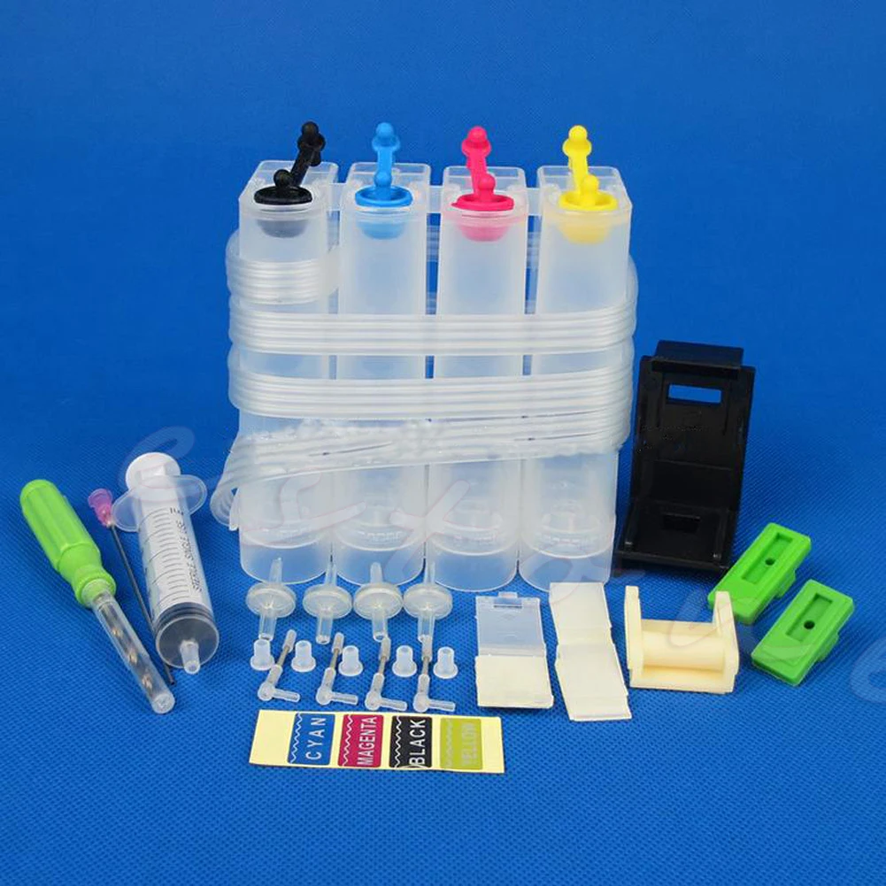 

4 Color Ink Clip Cartridge Refill Fitting CISS For Canon Printer Series New