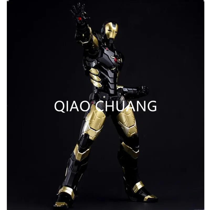 

Avengers:Infinity War SUPER HERO Universe BLACK GOLD Tony Stark Iron Man Robert Downey Jr Action Figure With LED Light Doll G38