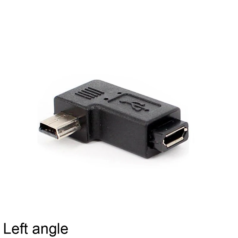 90 градусов правый левый угол мини USB тип A папа микро Женский адаптер|Соединители|