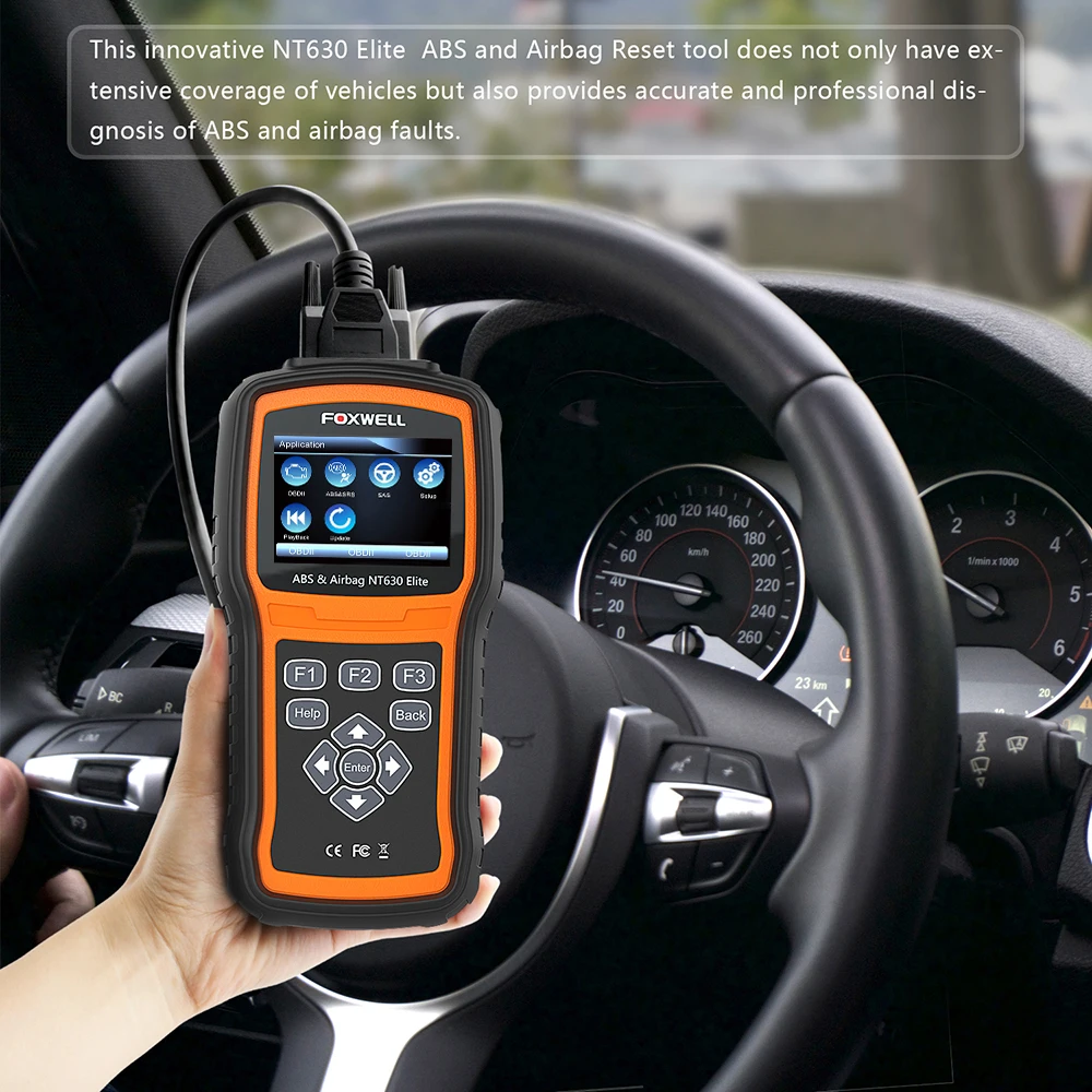 FOXWELL NT630 Elite OBD2 Автомобильный сканер ABS SAS подушка безопасности для сброса данных