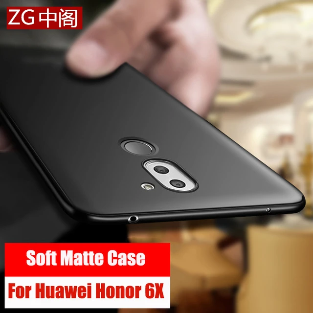 ZG чехол для huawei Honor 6X Дело Мягкие силиконовые ТПУ Тонкий матовый GR5 2017/Коврики 9 Lite