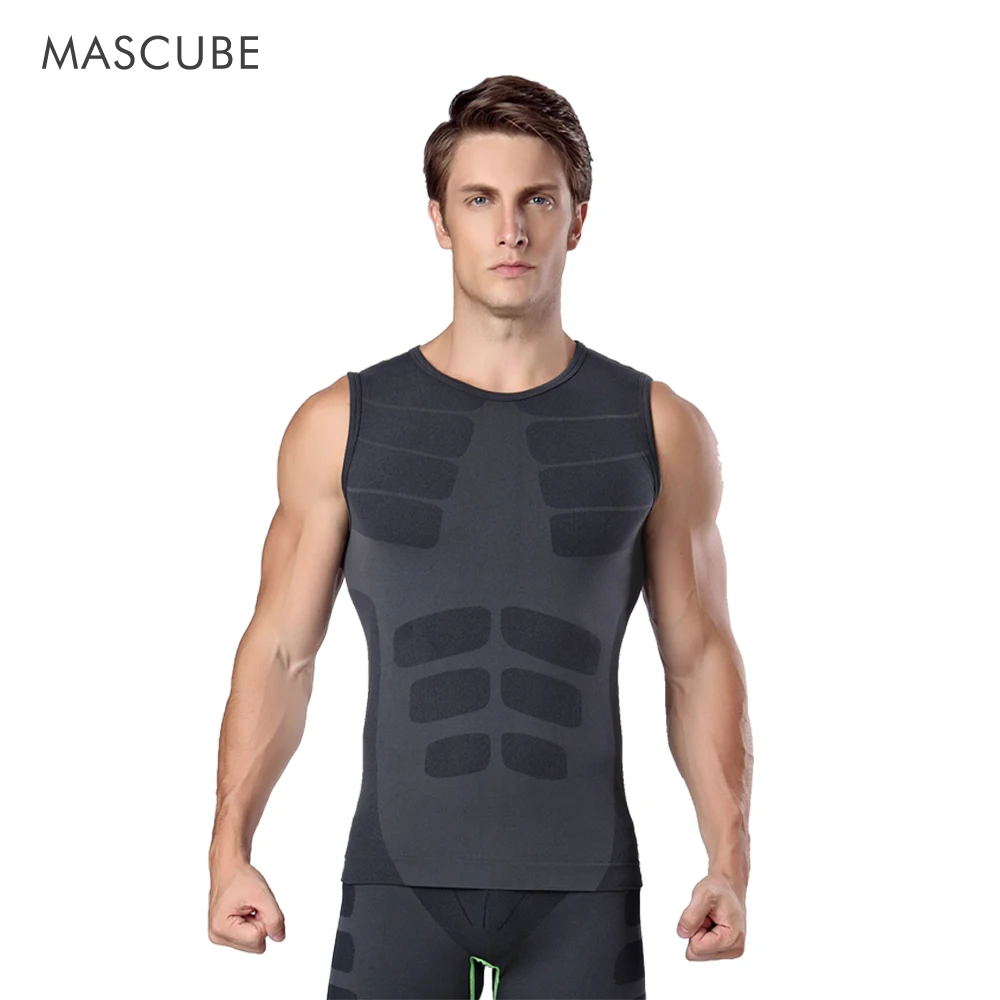 MASCUBE Mens Compression Shirts Bodybuilding Skin Tight Vest Jerseys Clothings Crossfit Exercise Workout font b Fitness