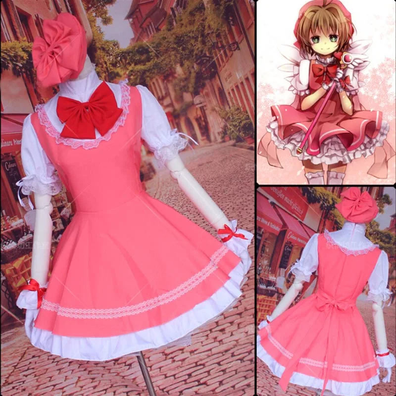 Anime Cardcaptor Cartas Sakura Sakura, De Cosplay, Gorra De Vestir - Trajes De Cosplay -