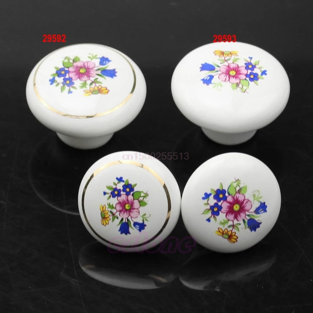 

Drawer Pull 33MM Round Ceramic Door Knobs Cabinet Drawer Cupboard Locker Kitchen Pull Handle