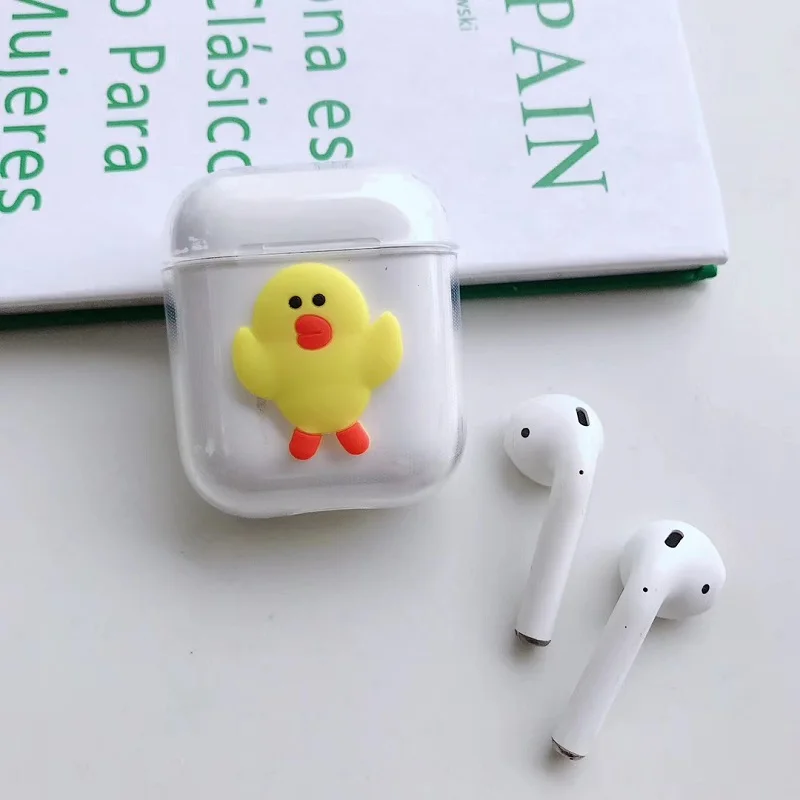 Мультфильм милый 3D Микки Минни большие глаза Airpods Крышка для Apple беспроводной Bluetooth гарнитура Ipod анти-осень мягкая коробка оболочки