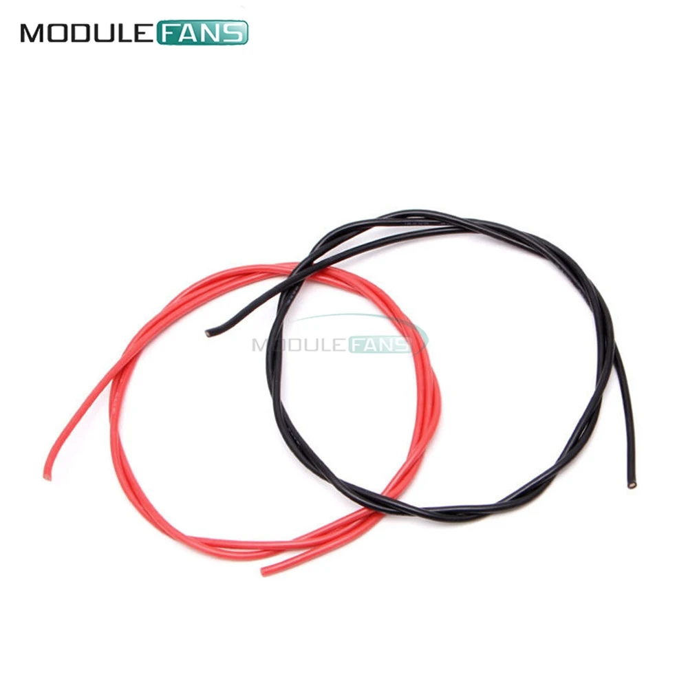 Красный черный 16 AWG калибровочный провод гибкие многожильные медные кабели с