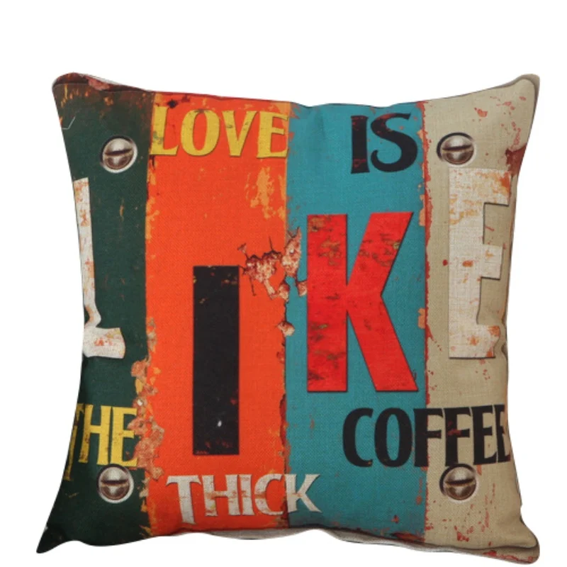 

Cushion Without Inner Polyester And Linnen Home Seat Letter Print
